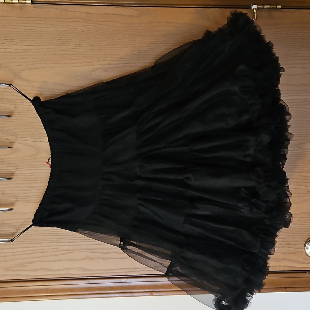 Hell Bunny Black L-XXL Long Petticoat